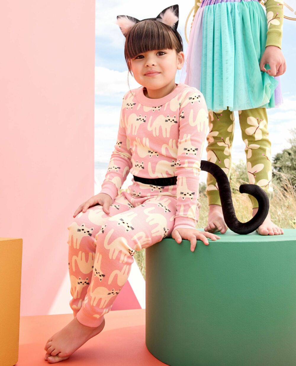 Kids Halloween Long John Pajama Set